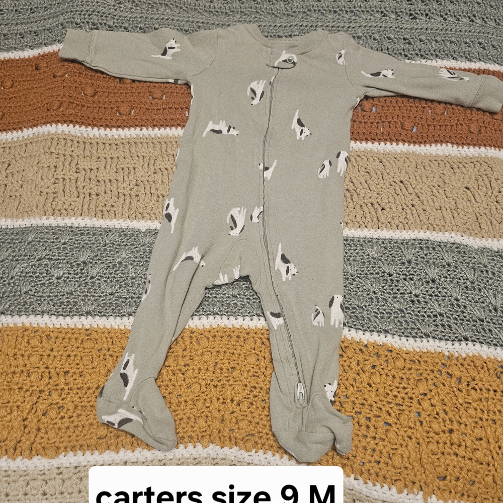 Carter's Green Footed One Piece with Enclosed Feet